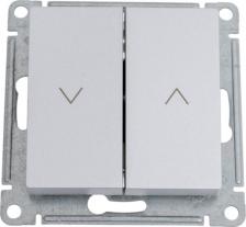 Выключатель Systeme Electric Выключатель для жалюзи 2-клавишный Atlas Design 10А, алюминий ATN000319