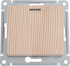 Выключатель Systeme Electric Выключатель Glossa одноклавишный встраиваемый сосна (SE GSL001513)