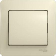 Выключатель Systeme Electric Выключатель Schneider Electric Glossa GSL000212 1-клавиша, СП, 10А, IP20, в сборе, бежевый