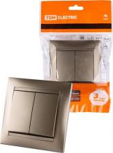 Выключатель TDM Electric Двухклавишный выключатель Лама 4690259452130