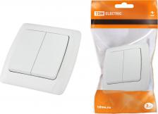 Выключатель TDM Electric Выключатель 2 кл. 10А белый "Онега" SQ1805-0002