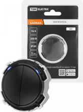 Выключатель TDM Electric Выключатель 2-кл. 16А 250В проходной кнопочный механизм агат, Байкал, цена за 1 шт