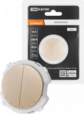 Выключатель TDM Electric Выключатель 2-кл. 16А 250В шампань, Байкал, цена за 1 шт