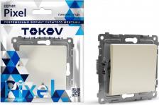 Выключатель Tokov Electric Выключатель Pixel одноклавишный бежевый