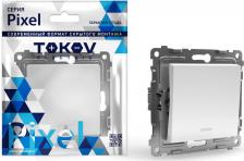 Выключатель Tokov Electric Выключатель Pixel одноклавишный с индикатором белый