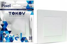 Выключатель Tokov Electric Выключатель Pixel одноклавишный в сборе перламутровый