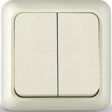 Выключатель Универсал Выключатель 2-кл. ОП Олимп 10А IP20 сл. кость Б-О0023