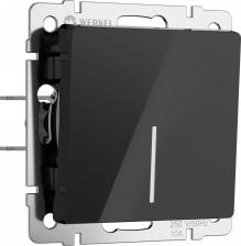 Выключатель Werkel Встр. проходной одноклавишный выключатель с подсветкой W1112148 10А акрил черный