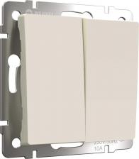 Выключатель Werkel Встраиваемый выключатель двухклавишный с самовозвратом W1122462 айвори матовый 10 А