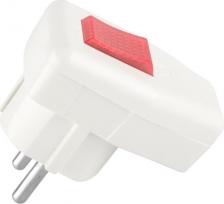 Вилка кабельная Duwi Вилка штепсельная с заземлением IP20 угловая белая