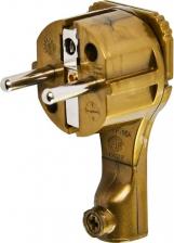 Вилка кабельная Electraline Вилка за шкаф с заземлением цвет золотой