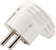 Вилка кабельная Rexant Вилка Евро угловая с з/к 16А белая, цена за 1 шт