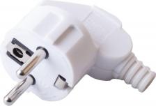 Вилка кабельная Stekker Вилка угловая с/з, PPG16-41-202, белый, цена за 1 шт