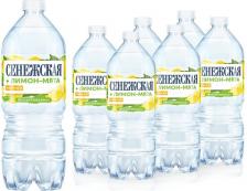 Вода Сенежская Вода питьевая + лимон, мята негазированная 1 л (6 штук в упаковке)