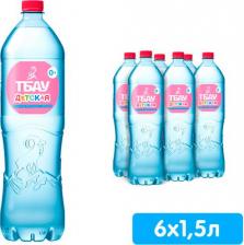 Вода Тбау Вода детская 1.5 литра, без газа, пэт, 6 шт. в уп