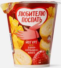 Йогурт/десерт Чудо Йогурт банан клубника манго 2% БЗМЖ, 290 г