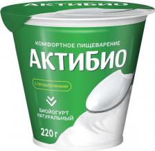 Йогурт/десерт Danone Йогурт АктиБио натуральный 3,5% 220 г (6 штук в упаковке)