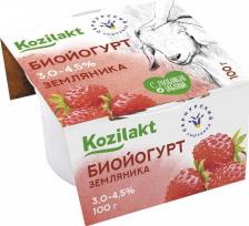 Йогурт/десерт Формула здоровья Биойогурт из козьего молока с земляникой 4-4,5% БЗМЖ, 100 г