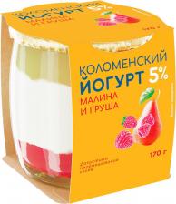 Йогурт/десерт Коломенское Йогурт Коломенский Малина груша 5% 170г
