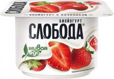 Йогурт/десерт Слобода Биойогурт клубника 2.9%, 125 г