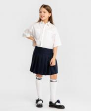 Юбка для девочки Button Blue Юбка плиссе в крупную складку синяя (170)