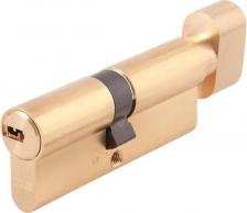 Замок Abus Цилиндр KD6MM Z40/K40, 40x40 мм, ключ/вертушка, цвет золото