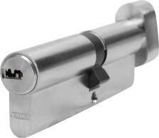 Замок Abus Цилиндр KD6N Z50/K40, 50x40 мм, ключ/вертушка, цвет никель