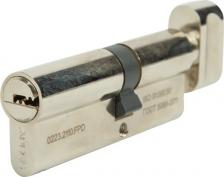 Замок Apecs Цилиндр Pro, 45x35 мм, ключ/вертушка, цвет никель