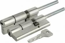 Замок Cisa Цилиндровый механизм под вертушку с длинным штоком, ASIX OE307-87.12, НИКЕЛЬ