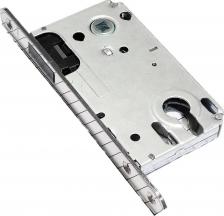 Замок Doorlock Корпус замка с магнитной защелкой DL441M/С/50/85/18/SN, матовый никель, под цилиндр, бэксет 50 мм, межосевое расстояние 85 мм 75303