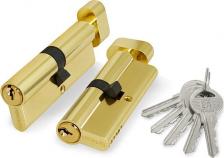 Замок Fuaro Цилиндровый механизм 1000 ZM Knob 80 PB латунь 5Key с вертушкой