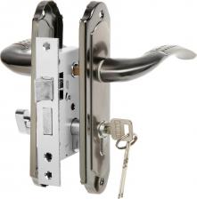 Замок Lockland Замок врезной RD001, с ручкой, 3 ключа, цвет черный никель