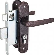 Замок Птимаш Замок врезной с ручками и цилиндровым механизмом для деревянных дверей ЗВ4-3.08 4627113827346