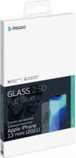 Защитная пленка Deppa Защитное стекло для iPhone 13 Mini 2,5D Full Glue (арт.62789)