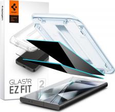Защитная пленка Spigen Защитное стекло на Samsung Galaxy S24 Ultra Glass tR EZ Fit Privacy / Стекло для Самсунг Галакси С24 Ультра Олеофобное, Антишпион, 2 шт