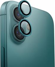 Защитная пленка Uniq Стекло для камеры iPhone 16/16 Plus OPTIX Camera Lens с алюминиевой оправой зеленый