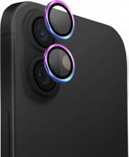 Защитная пленка Uniq Стекло для камеры iPhone 16/16 Plus OPTIX Lens с алюминиевой оправой мультиколор