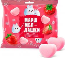Зефир/пастила/мармелад Красный октябрь Маршмеллашки розовая клубника 90 г