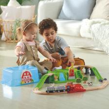 Железная дорога Hape PAREMO Деревянный Игровой набор Ж/Д Сельский поезд E3772_HP