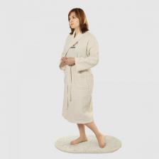 Женская одежда для дома Asil Халат женский Sauna beige M вафельный с воротником