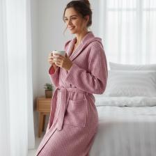 Женская одежда для дома Cogal Халат вафельный Cocoon розовый, размер S