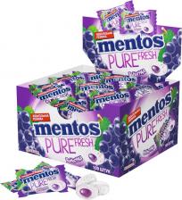 Жевательная резинка Mentos Жевательная резинка Pure Fruit Виноград (100 штук в упаковке)