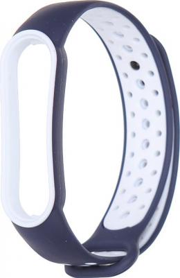 Ремешок Silicone для Xiaomi Mi Band 6 Blue/White – фото 1
