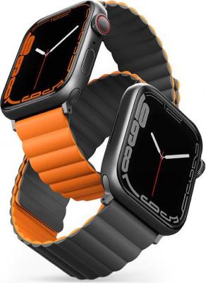 Ремешок Revix reversible Magnetic для Apple Watch 42-44-45-49 mm, серый/оранжевый – фото 6