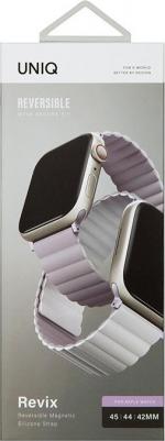 Силиконовый ремень Revix reversible Magnetic для Apple Watch 45/44/42mm, Lilac/White – фото 3