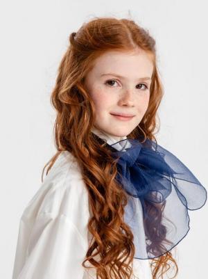 Галстук-бант для девочки синий (One size)