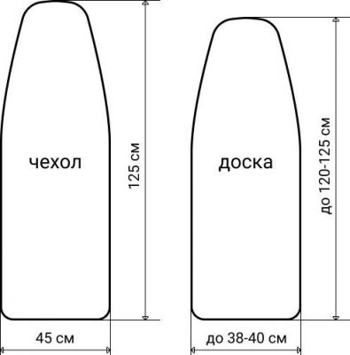Чехол для гладильной доски жаропрочный 45x125см, розовый – фото 1
