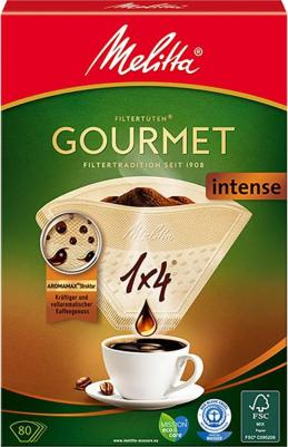 Gourmet Intense фильтры для заваривания кофе, 1х4/80