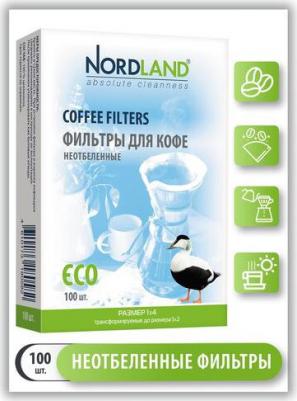 Фильтры для кофе неотбеленные NORDLAND размер 1х4 100 шт. в коробке – фото 2