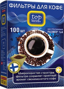Фильтры для кофе неотбеленные, размер 1*4, 100 шт. в коробке – фото 5